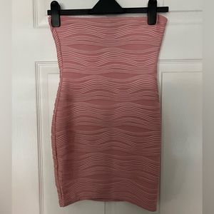 Pink strapless dress